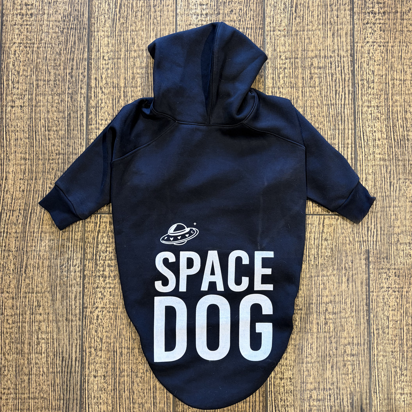 Space Dog Hoodie – Navy Blue Premium Winter Dog Hoodie