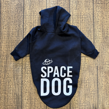 Space Dog Hoodie – Navy Blue Premium Winter Dog Hoodie