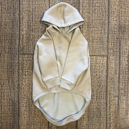 Minimal Beige Dog Hoodie Soft & Cozy Winter Hoodie for Dogs