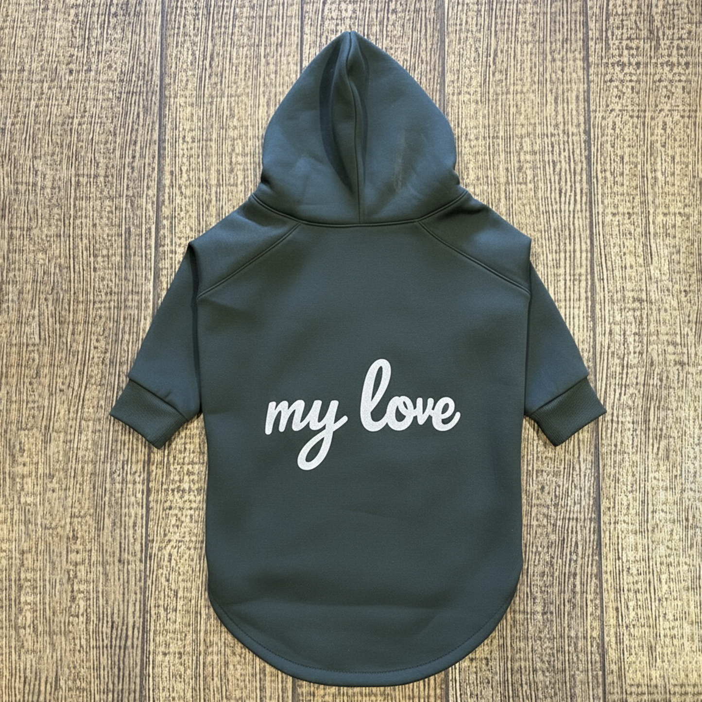 My Love Dog Hoodie – Olive Green Premium Winter Dog Hoodie