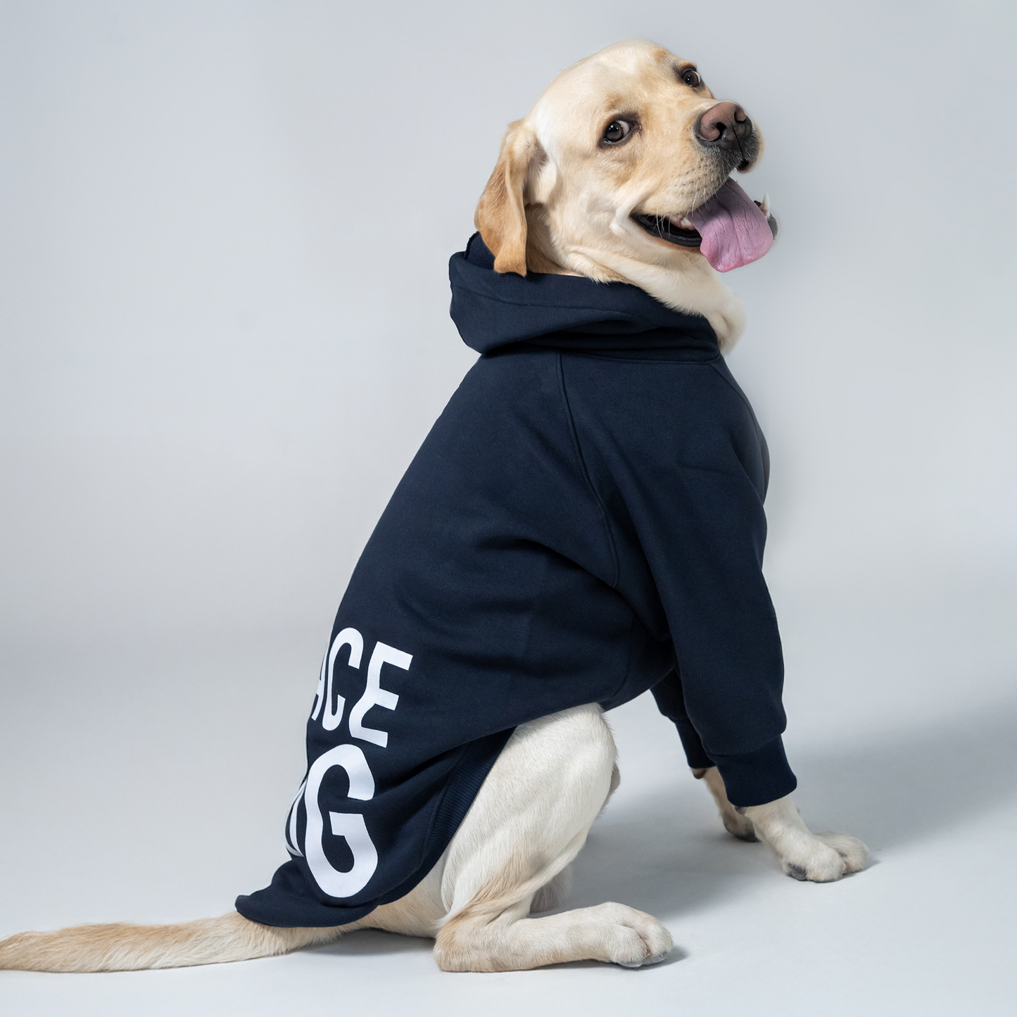 Space Dog Hoodie – Navy Blue Premium Winter Dog Hoodie